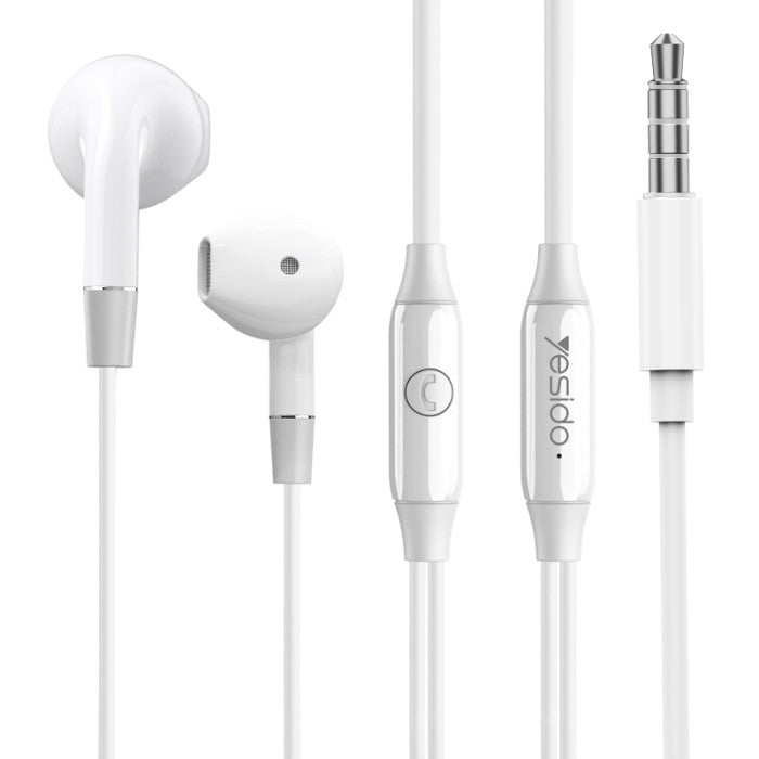 Yesido YH30 Metal Wired Earphone 3.5mm with Mic Stereo Bass