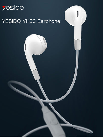 Yesido YH30 Metal Wired Earphone 3.5mm with Mic Stereo Bass