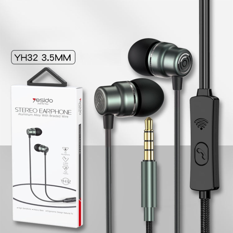 Yesido YH32 High-Quality Mobile Accessories 3.5mm Handsfree Headphone