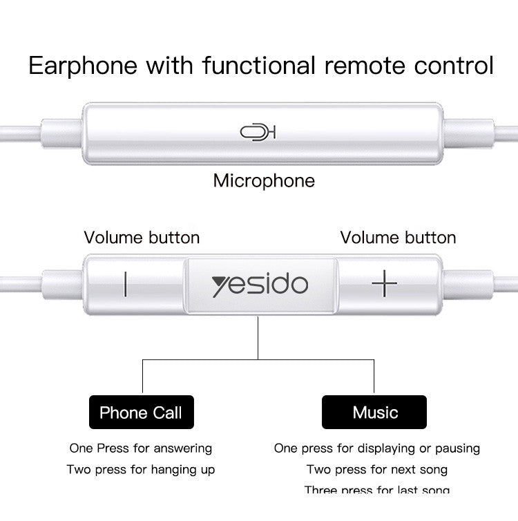 Yesido YH33 Deep Bass Earphone