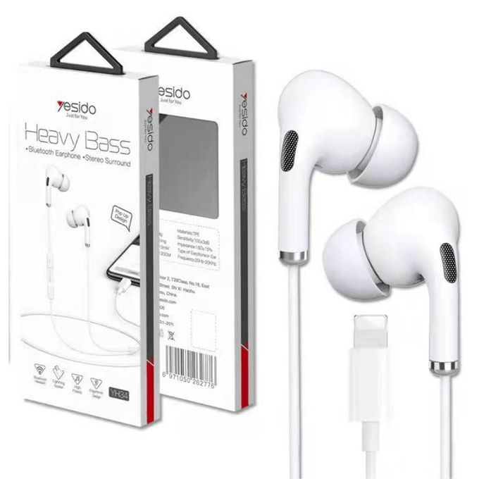 Yesido YH34 Earphone for iPhone 7/8/X with Bluetooth Pop-out Window and Deep Bass