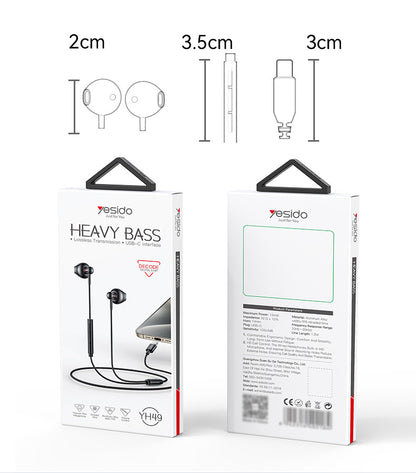 Yesido YH49 Type-C Aluminum Alloy Earphone