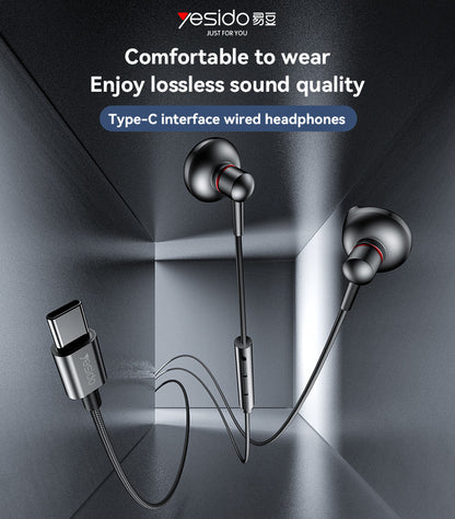 Yesido YH49 Type-C Aluminum Alloy Earphone