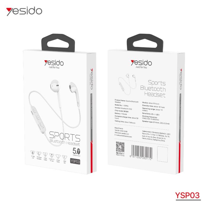 Yesido YSP03 Sports Bluetooth Headset (TF Card Slot)