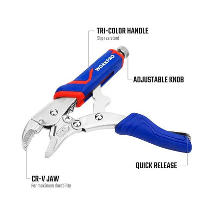 180mm (7") Curved Jaw Locking Pliers