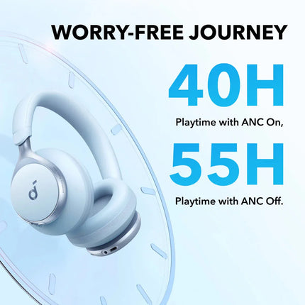 Anker Soundcore Space One B2C Active Noise Cancelling Headphones | Sky Blue