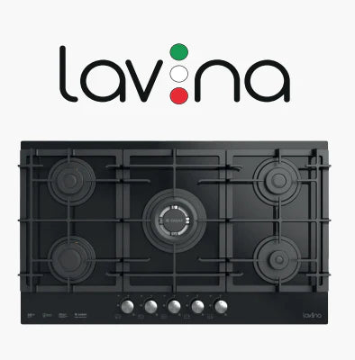 Lavina Built-in Gas Hob 90 cm 5 Burners – Black